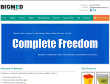 Tablet Screenshot of biomeddisposeit.com